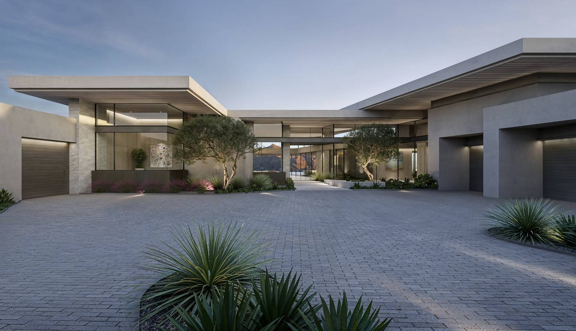 The Pardis — the entry court of the Paradise Valley estate